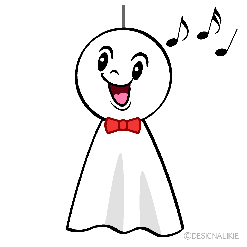 かわいい歌うてるてる坊主イラスト
