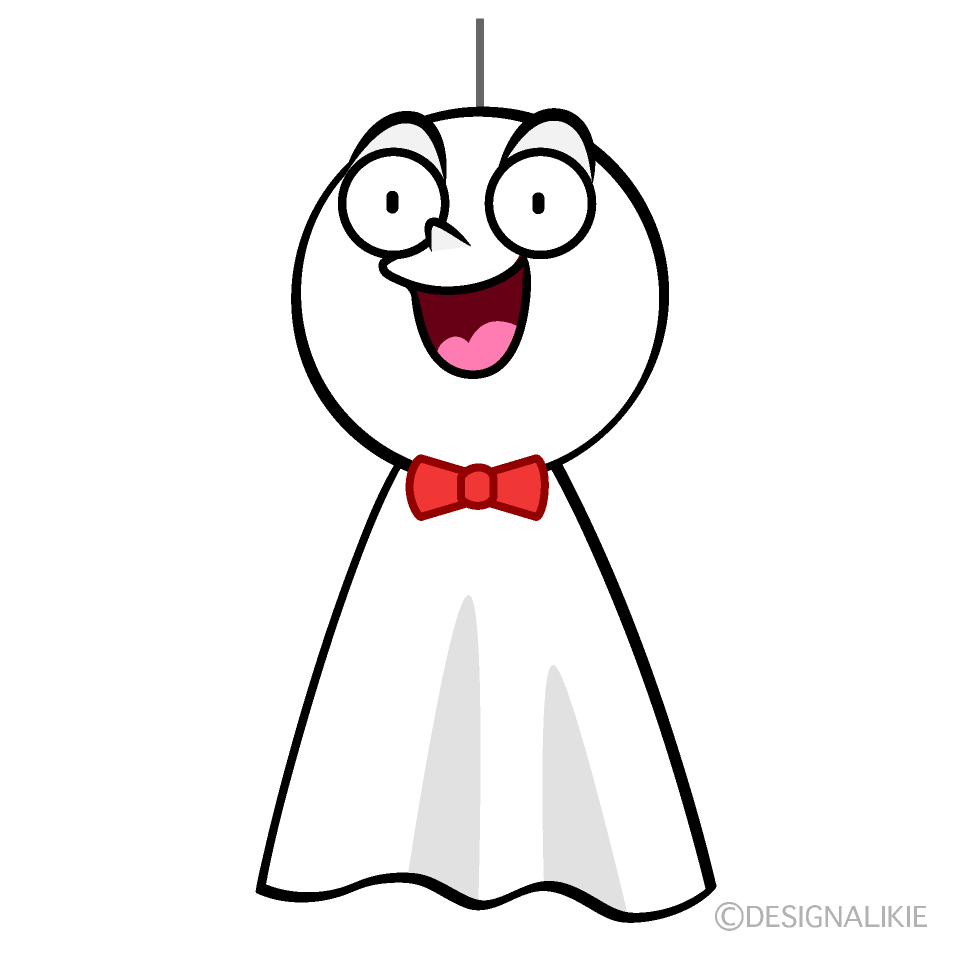 かわいい驚くてるてる坊主イラスト
