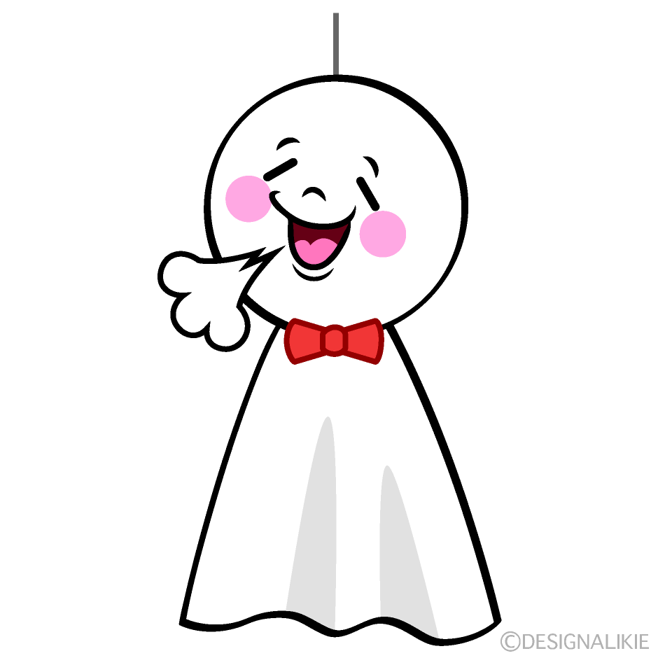 かわいいほっとするてるてる坊主イラスト