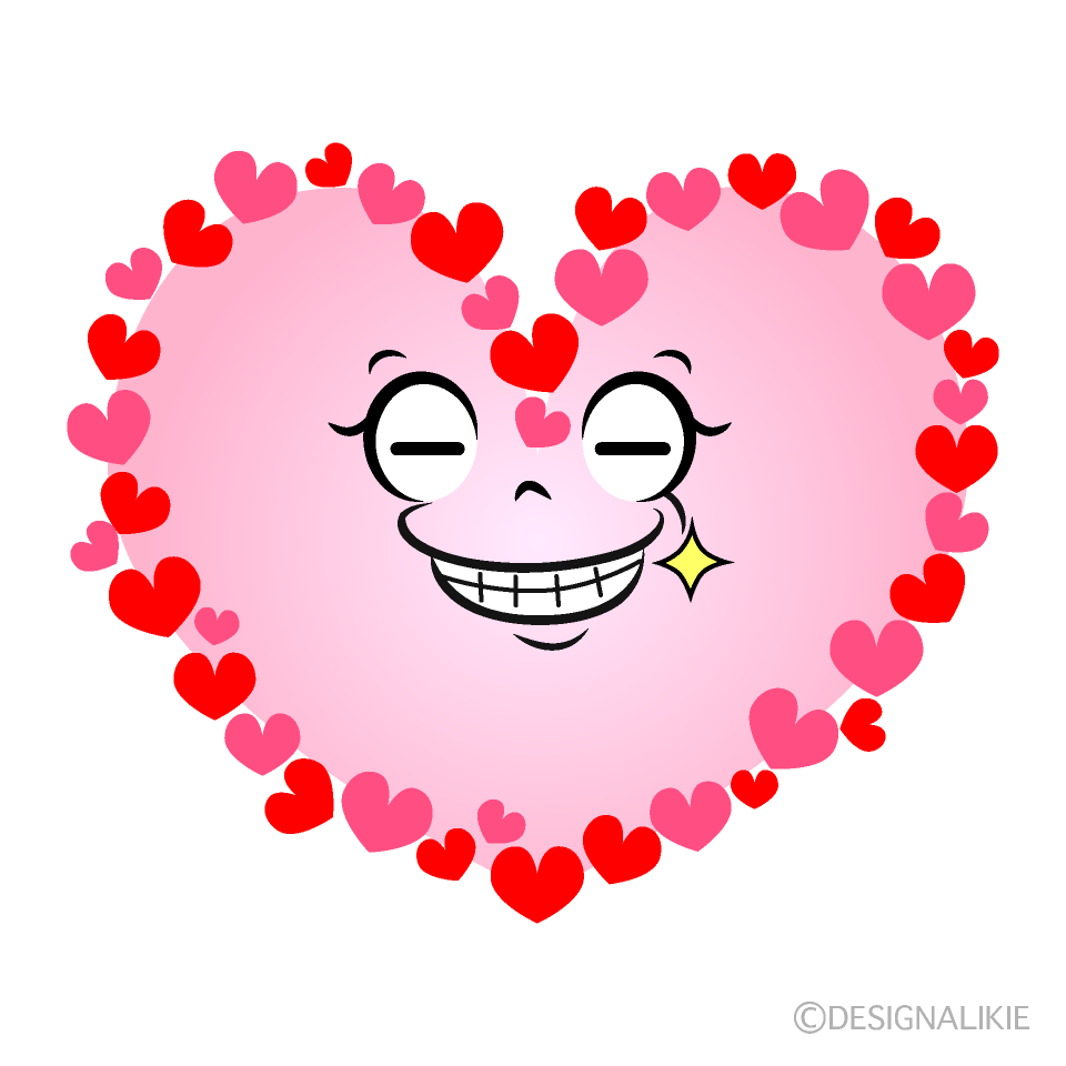Cute Grinning Heart Wreath Clipart