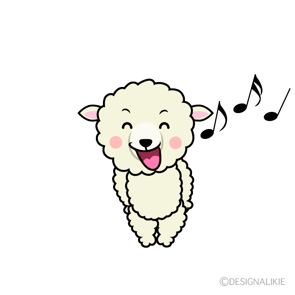 かわいい歌うヒツジイラスト