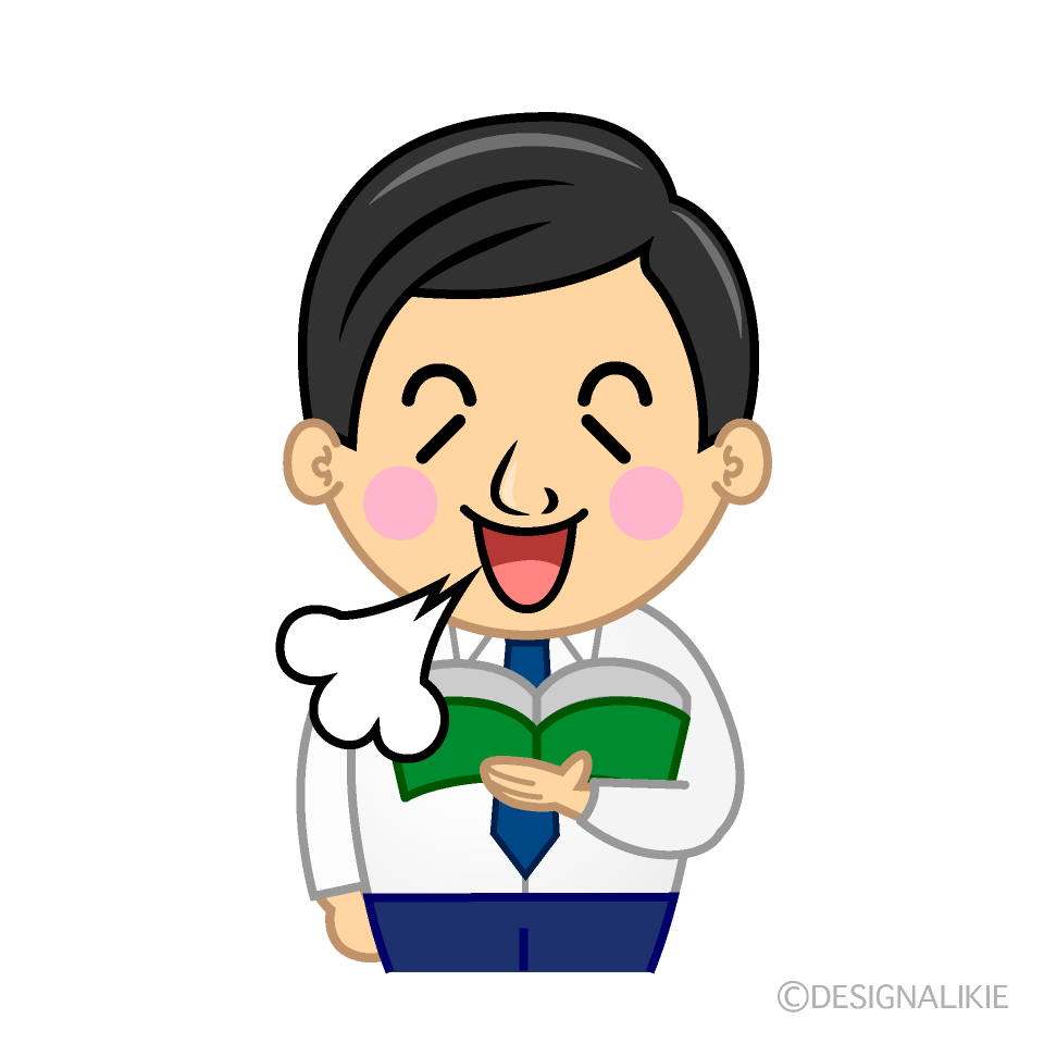 かわいいリラックスする先生イラスト