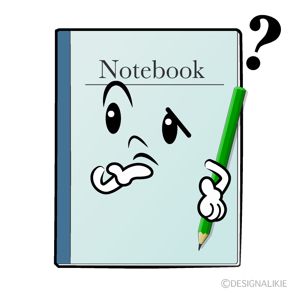 Cute Thinking Notebook Clipart