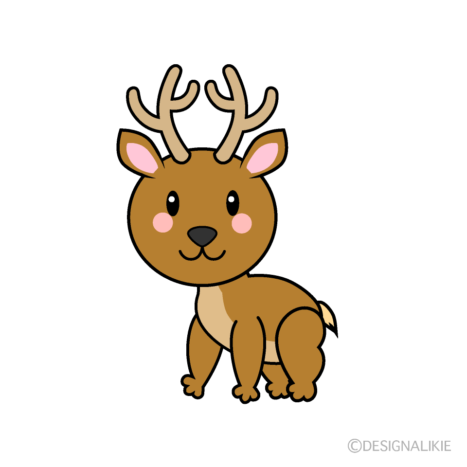 かわいいシカイラスト