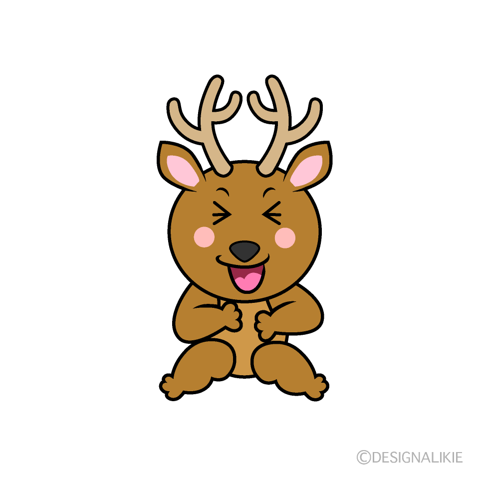Cute Laughing Deer Clipart