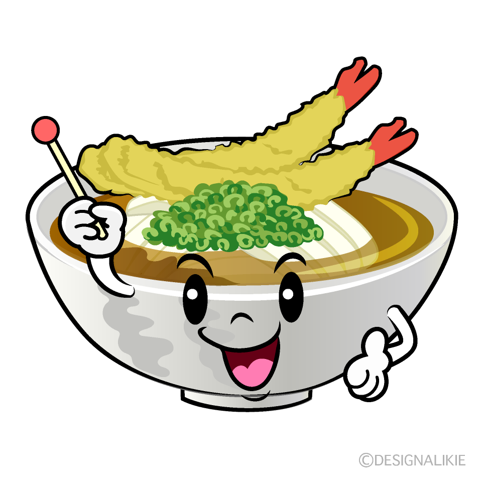 かわいい話すうどんイラスト