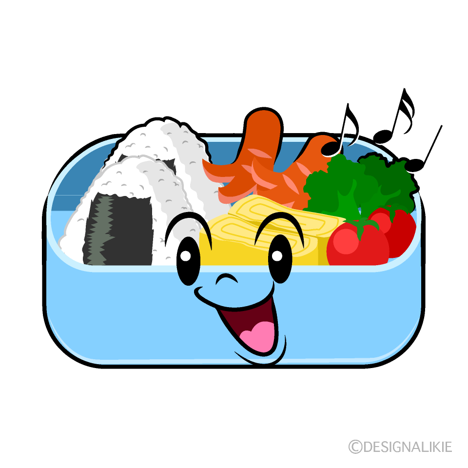 かわいい歌う弁当イラスト