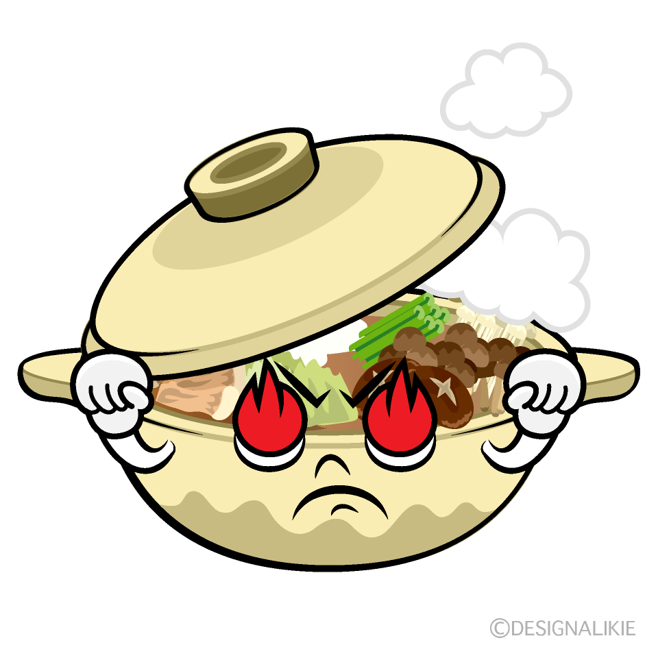 かわいい熱意のお鍋イラスト