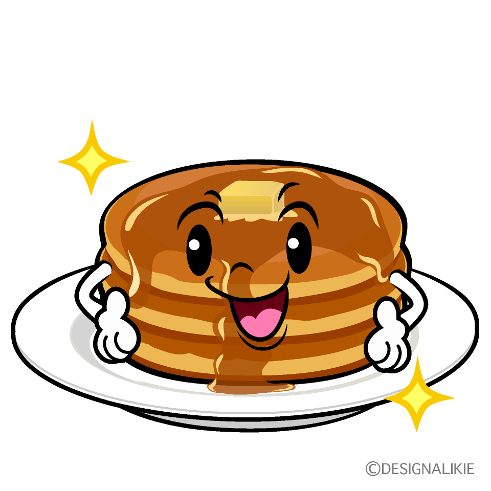 かわいい煌くパンケーキイラスト