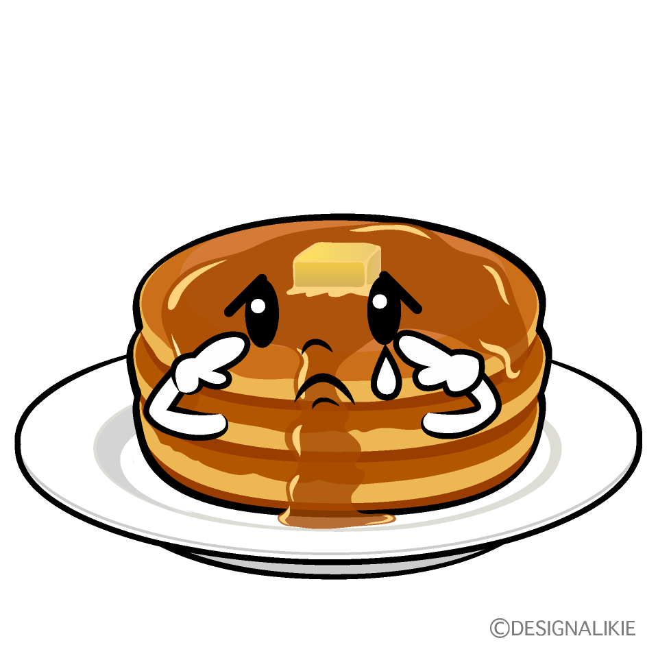 Cute Sad Pancake Clipart