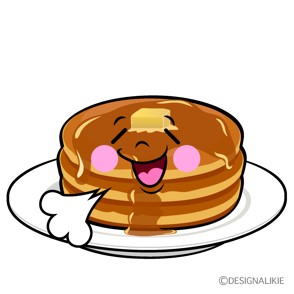 Cute Relaxed Pancake Clipart