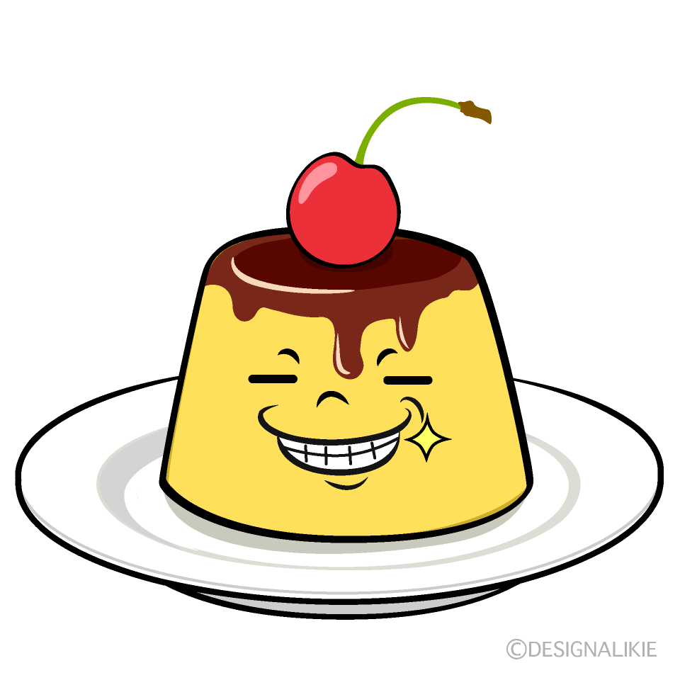 Cute Grinning Pudding Clipart