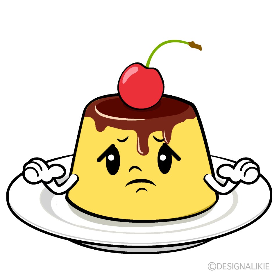 Cute Troubled Pudding Clipart