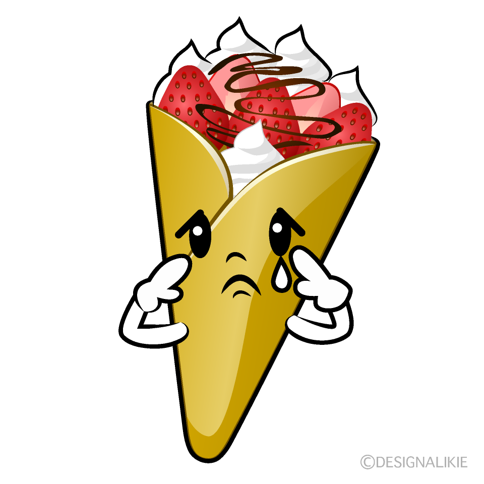Cute Sad Crepe Clipart