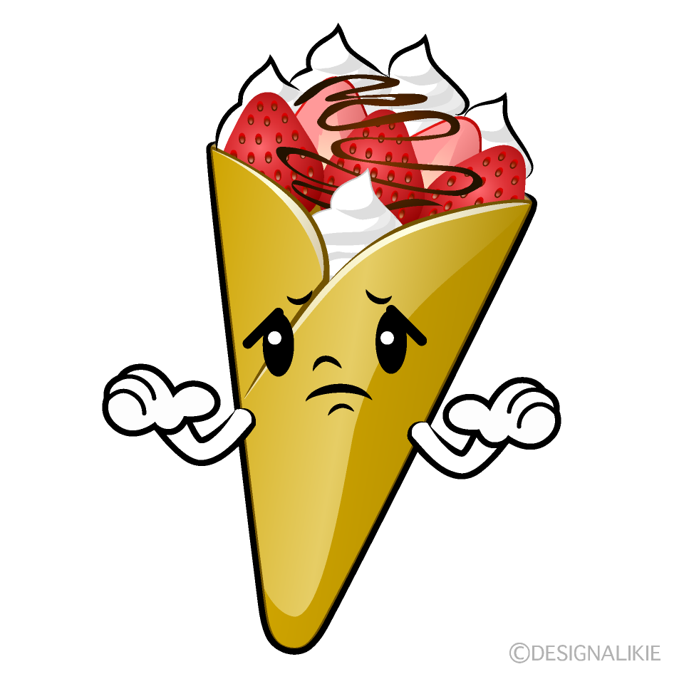 かわいい困るクレープイラスト