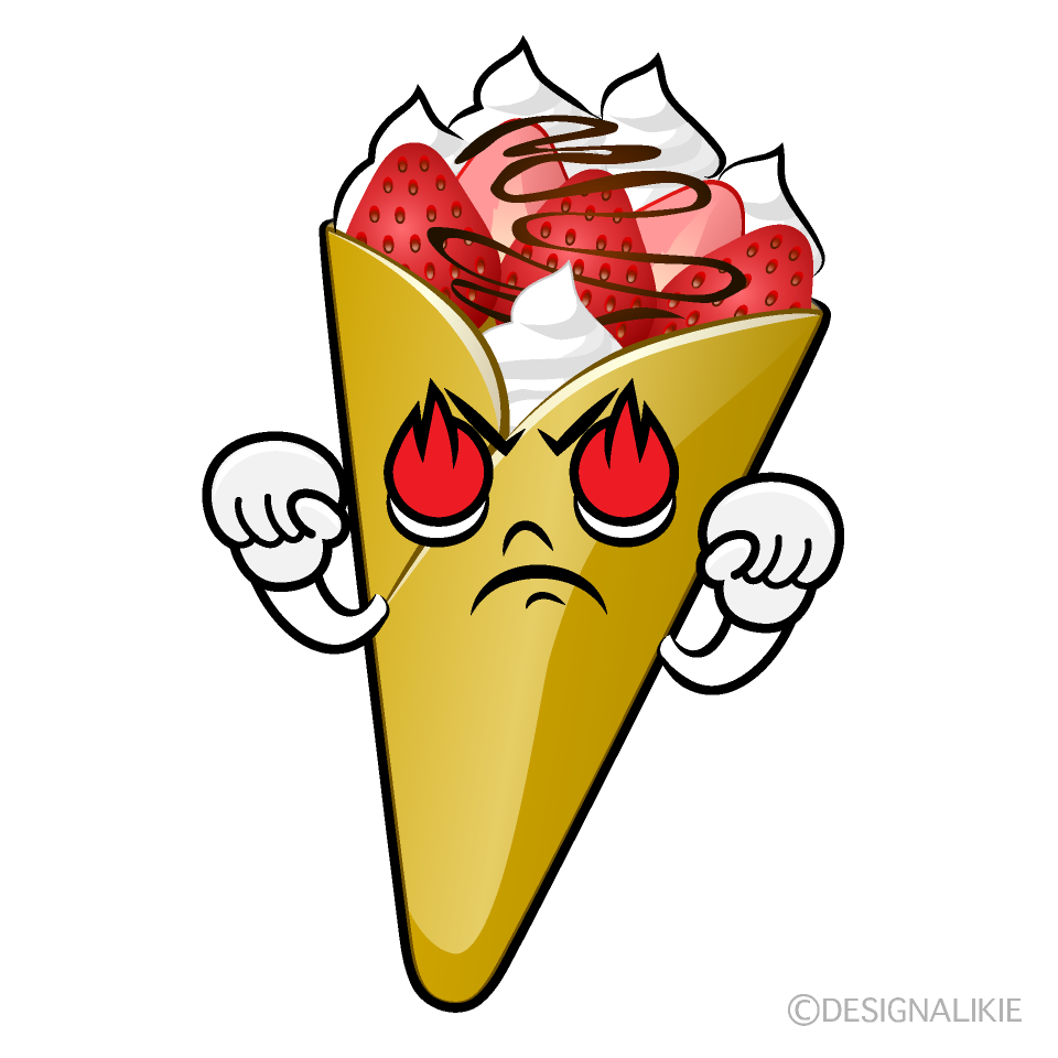 かわいい熱意のクレープイラスト