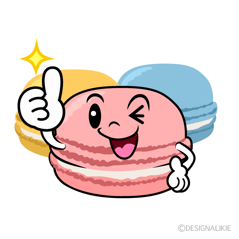 かわいいいいね！のマカロンイラスト