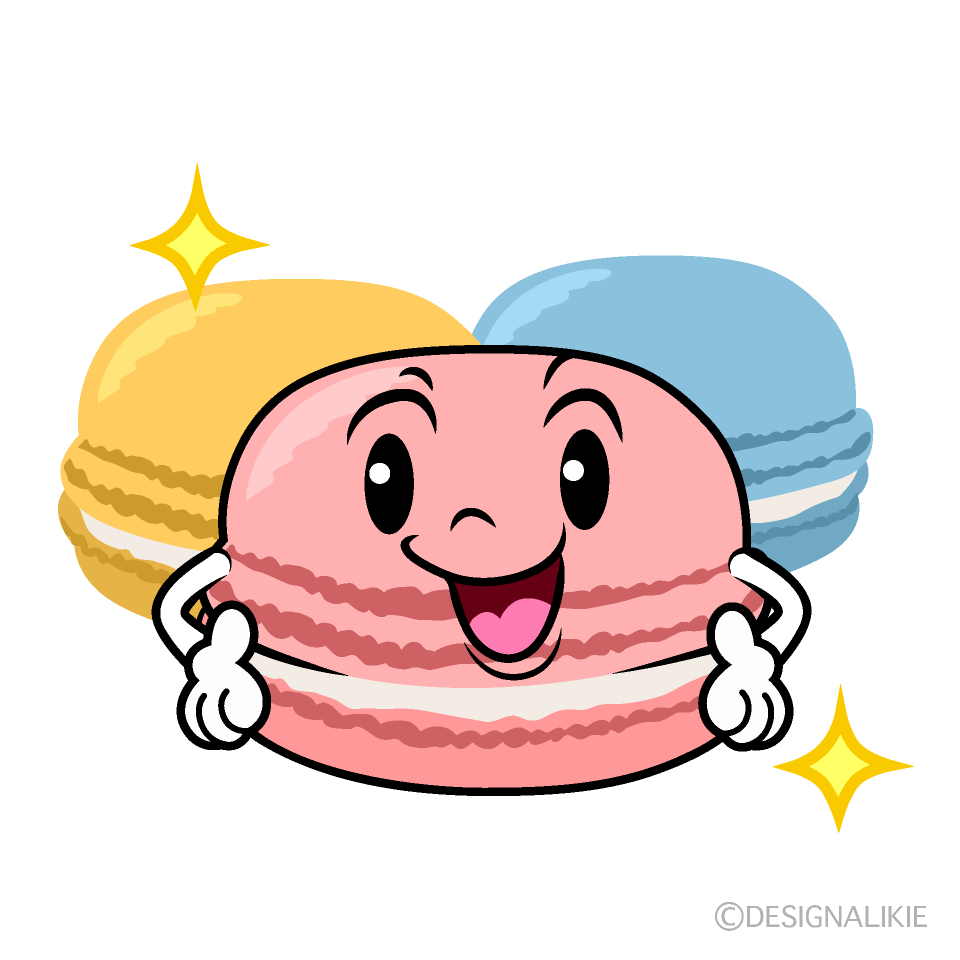 かわいい煌くマカロンイラスト