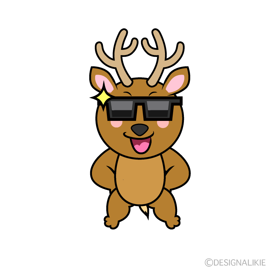かわいいかっこいいシカイラスト
