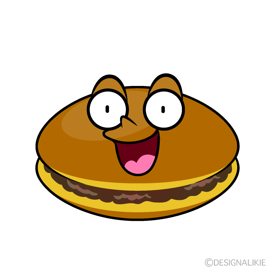 かわいい驚くどら焼きイラスト