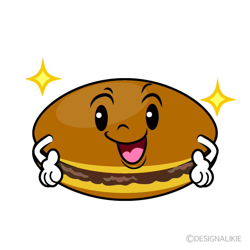 かわいい煌くどら焼きイラスト