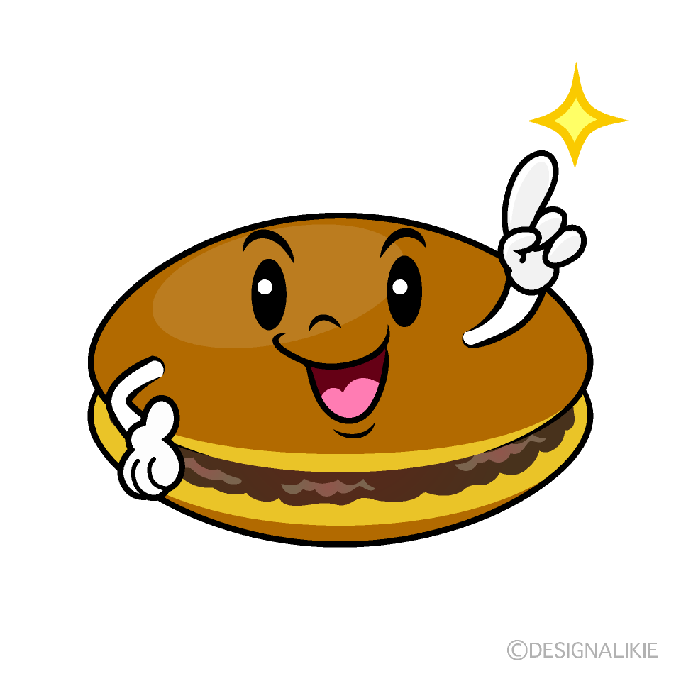 かわいい指差しどら焼きイラスト