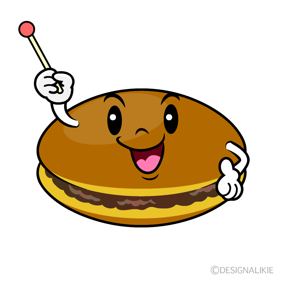 かわいい話すどら焼きイラスト