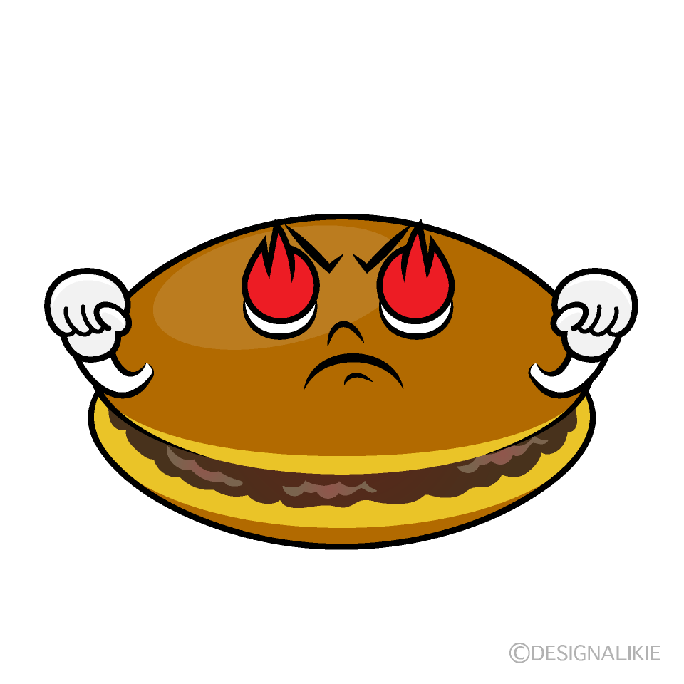 かわいい熱意のどら焼きイラスト