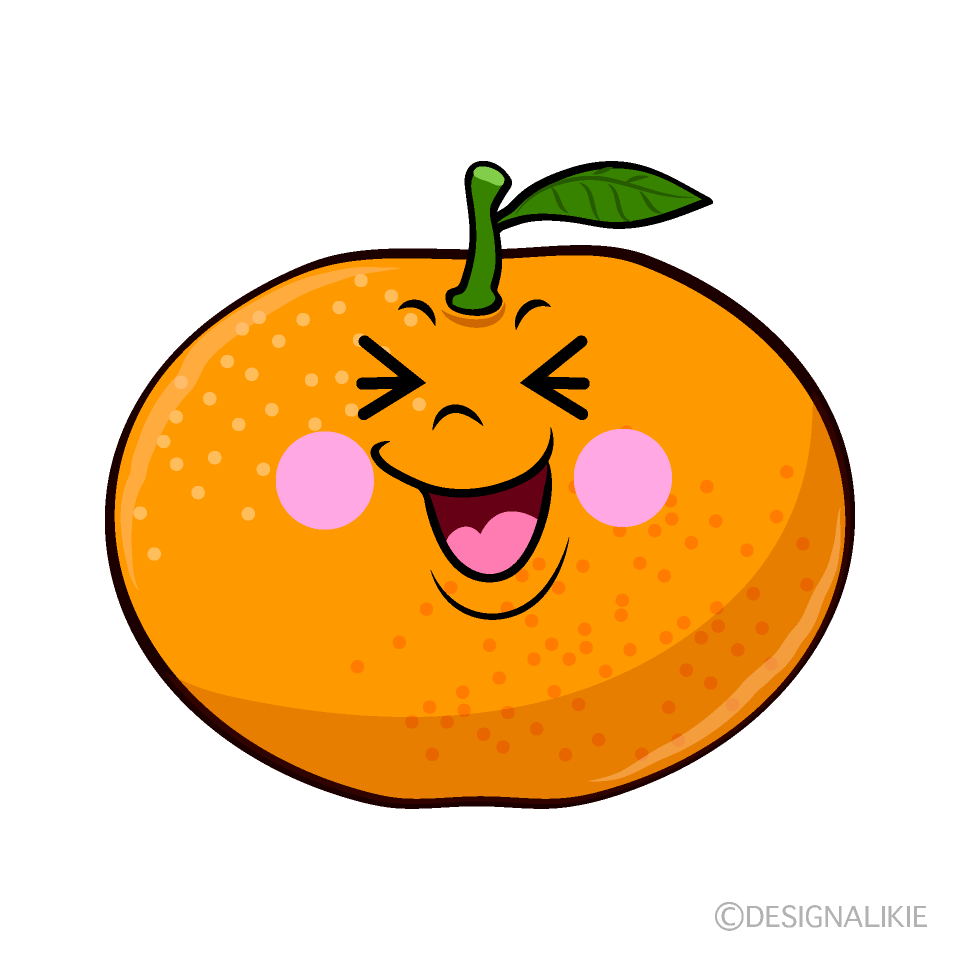 Cute Laughing Mikan Clipart
