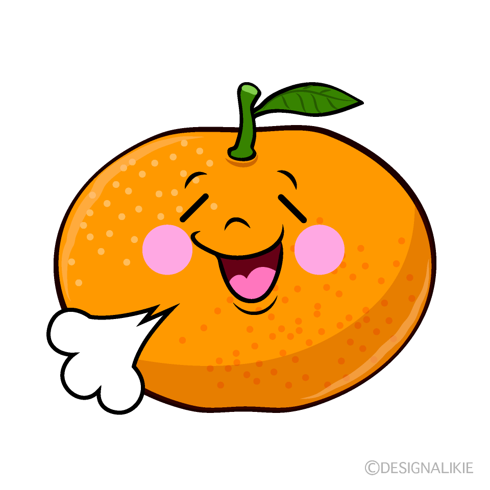 Cute Relaxed Mikan Clipart