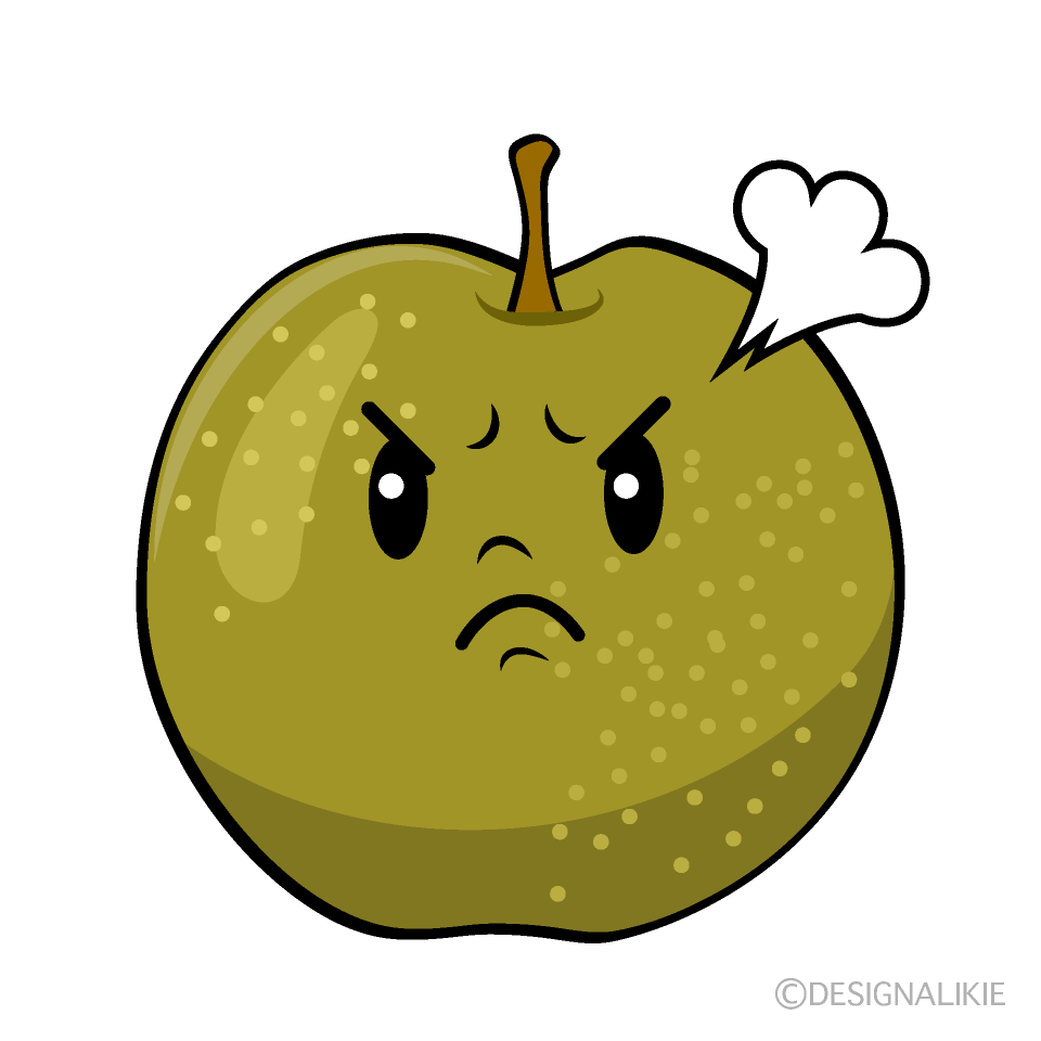 Cute Angry Pear Clipart