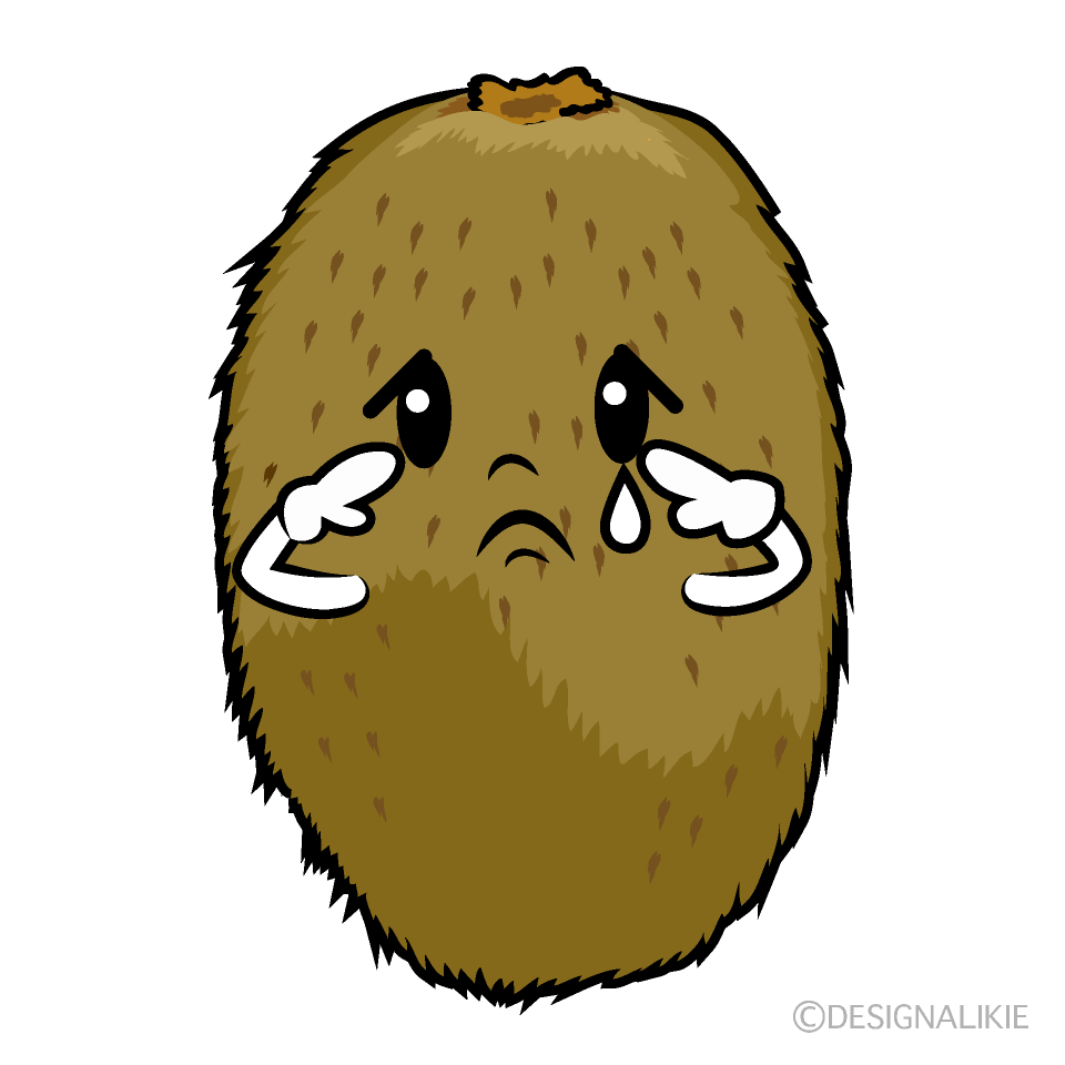かわいい悲しいキウイイラスト