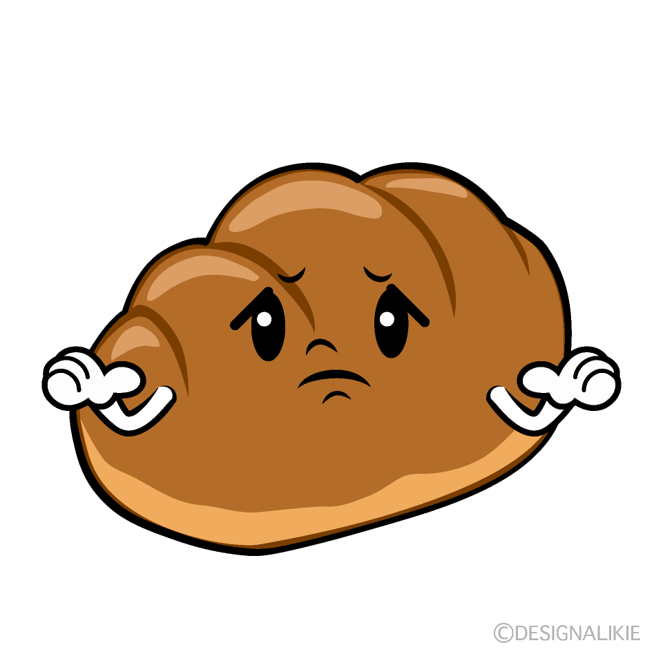 Cute Troubled Roll Bread Clipart