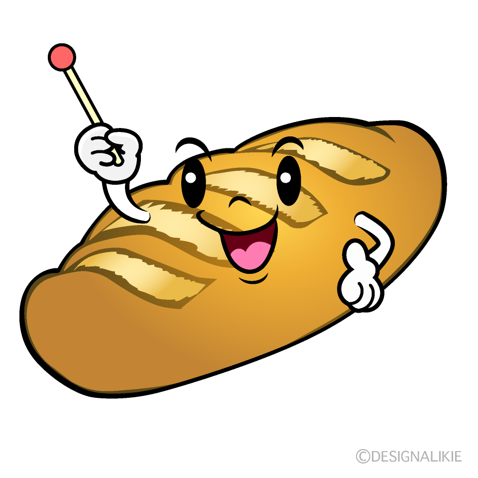 かわいい話すフランスパンイラスト