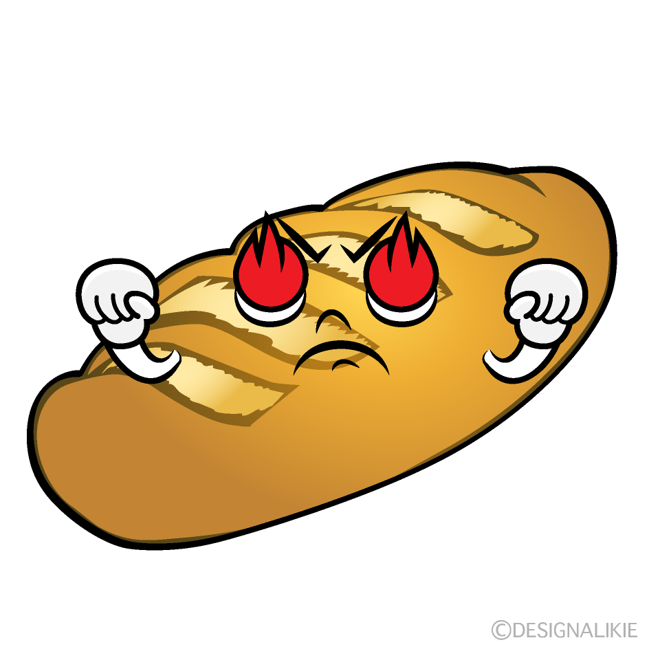 かわいい熱意のフランスパンイラスト