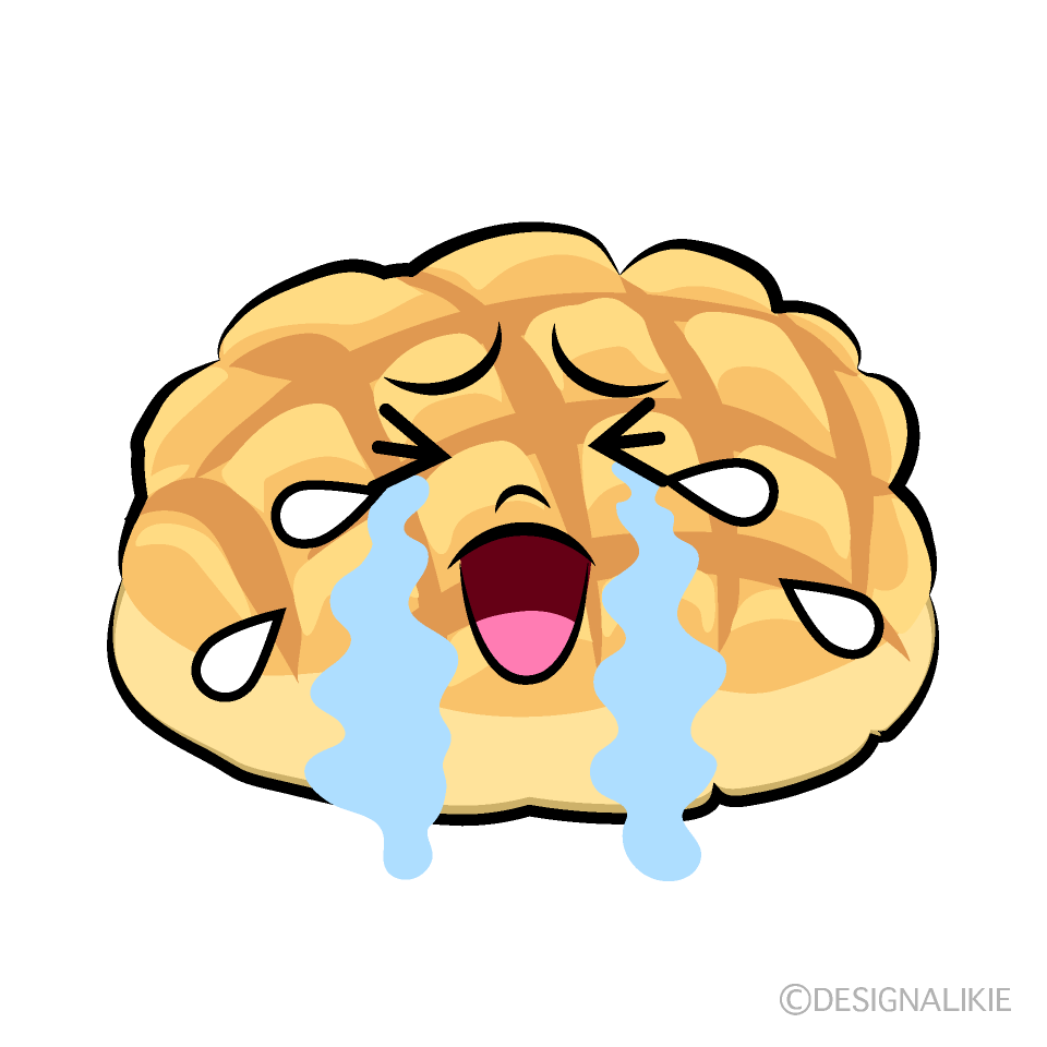 かわいい泣くメロンパンイラスト
