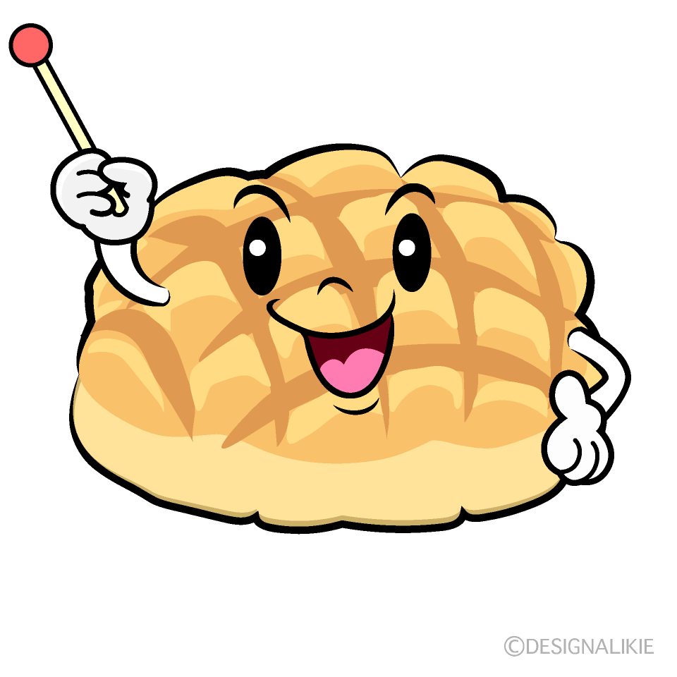かわいい話すメロンパンイラスト