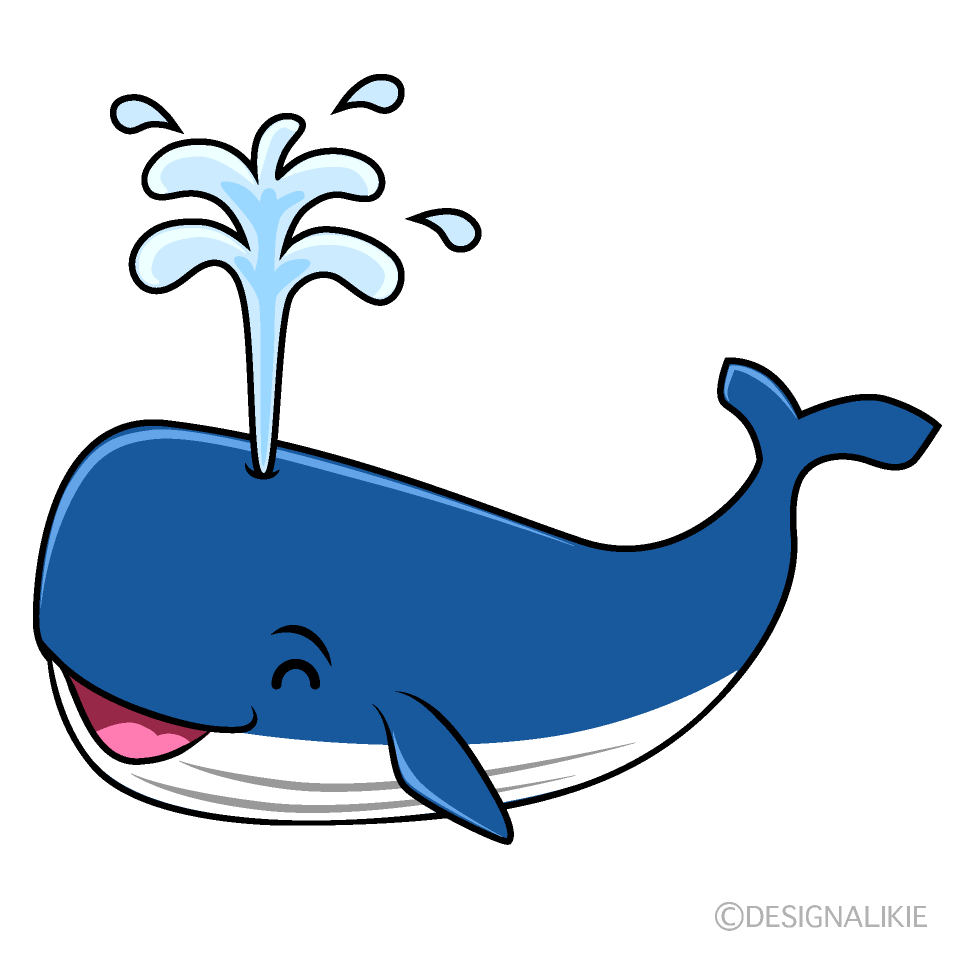 かわいい笑うクジライラスト