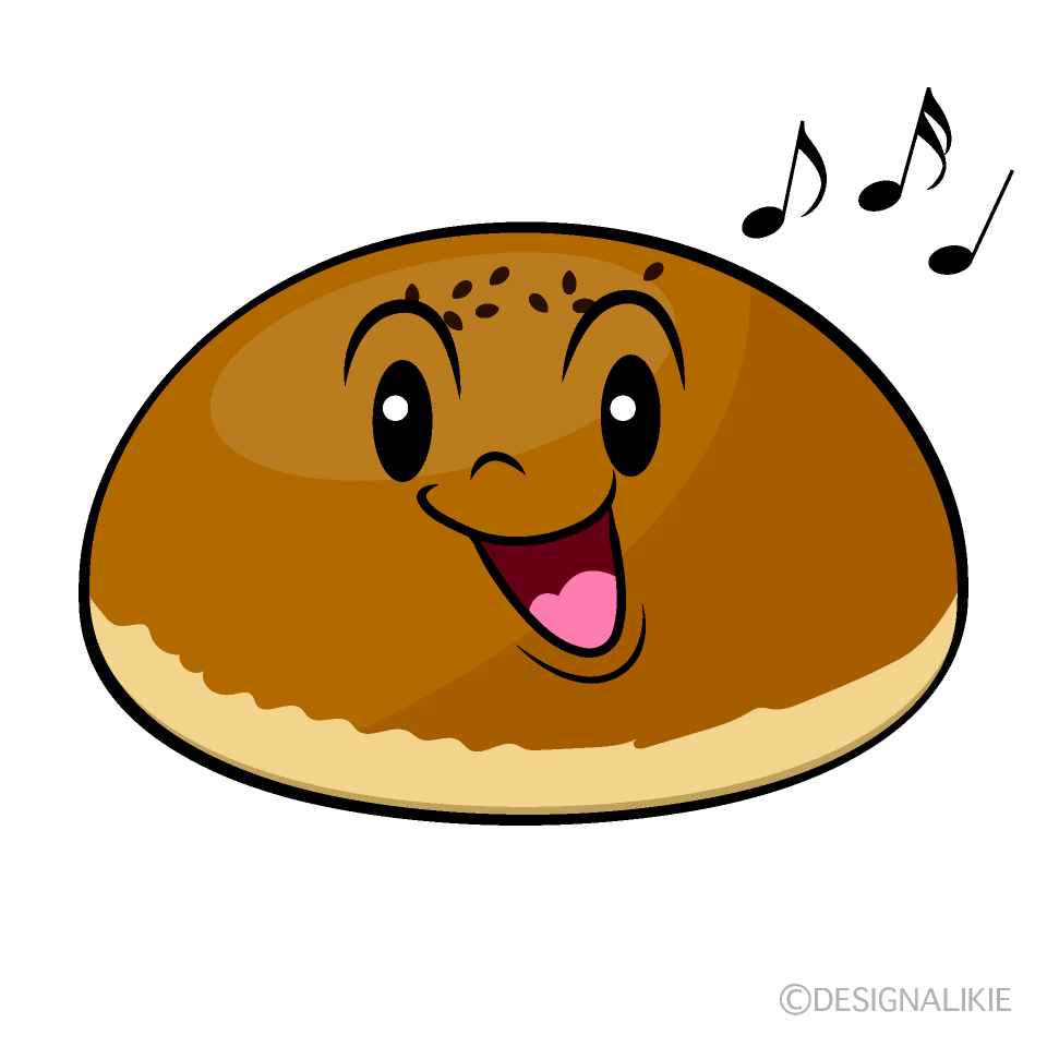 かわいい歌うアンパンイラスト