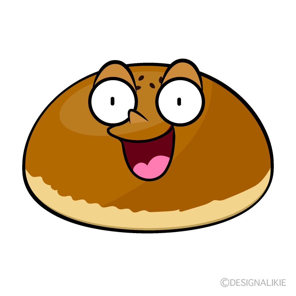 かわいい驚くアンパンイラスト