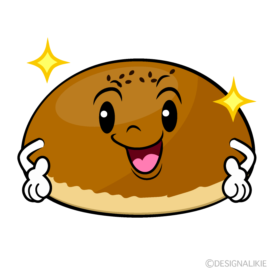 かわいい煌くアンパンイラスト