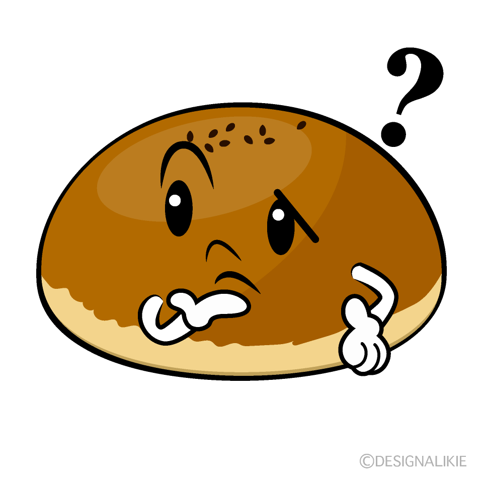 かわいい考えるアンパンイラスト