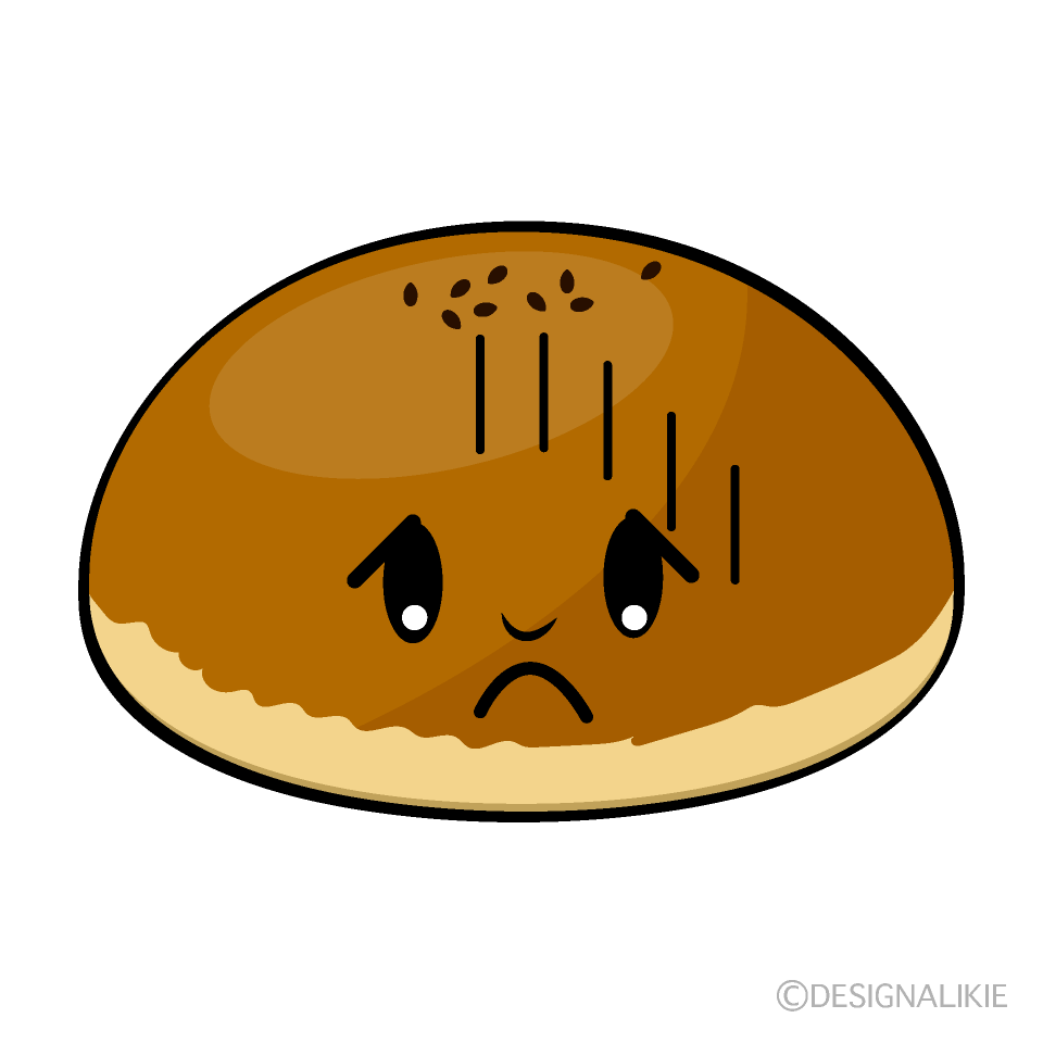 かわいい落ち込むアンパンイラスト