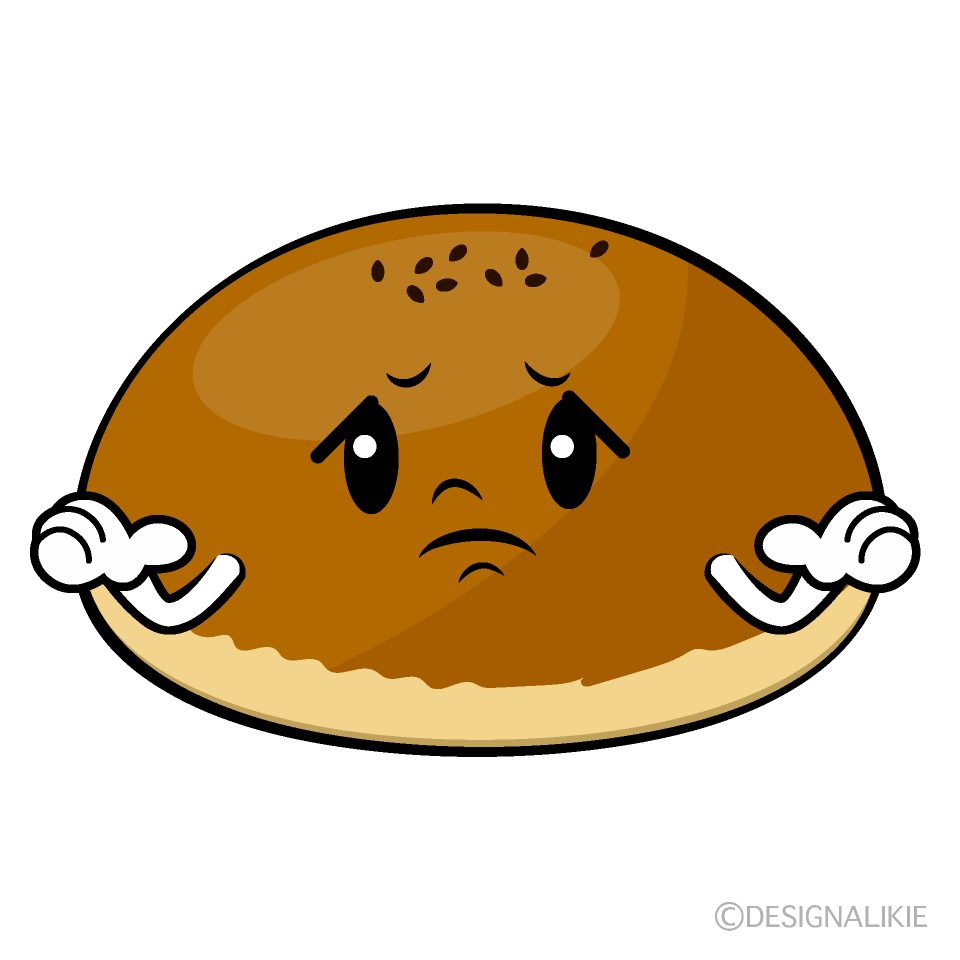 かわいい困るアンパンイラスト