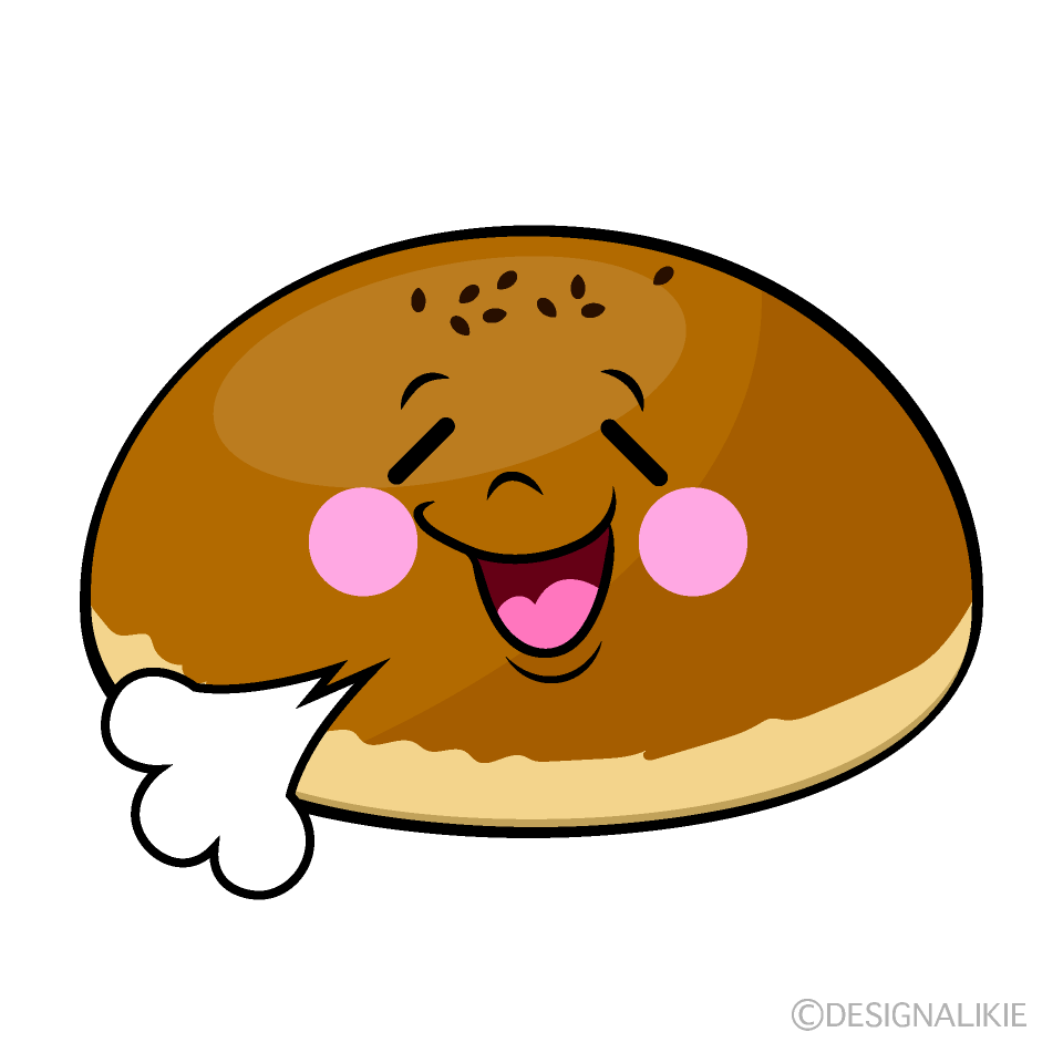 かわいいリラックスするアンパンイラスト