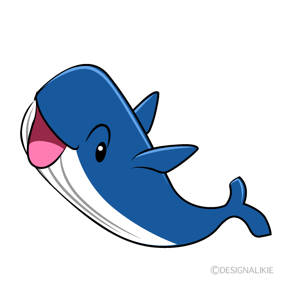 かわいい驚くクジライラスト