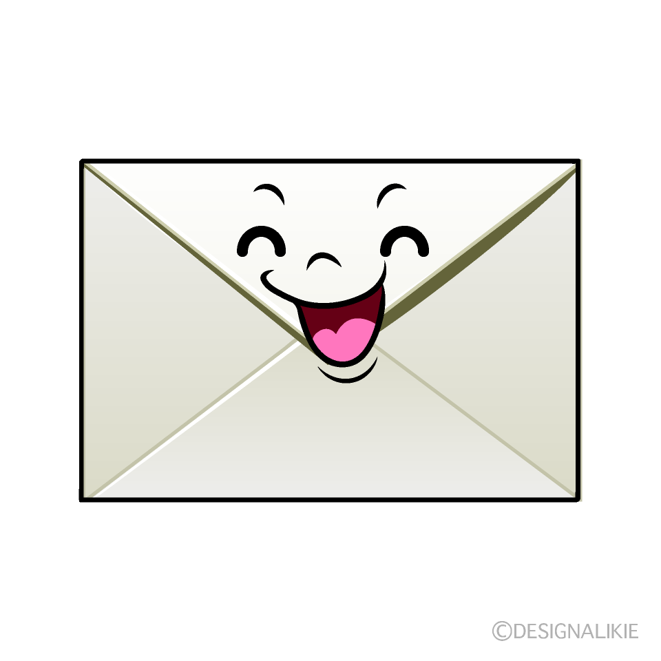 かわいい笑顔のメールイラスト