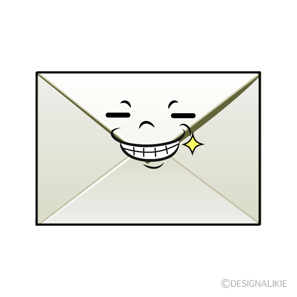 かわいいニヤリのメールイラスト