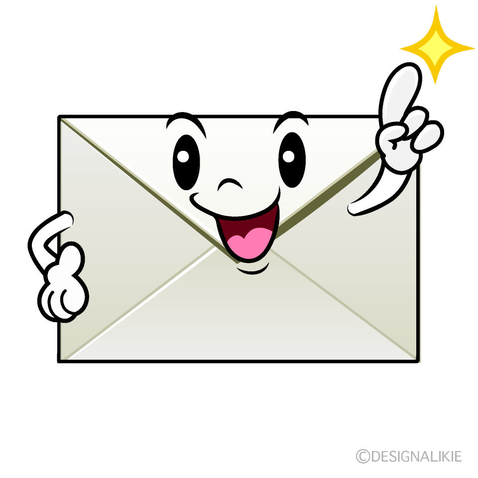 かわいい指差しメールイラスト