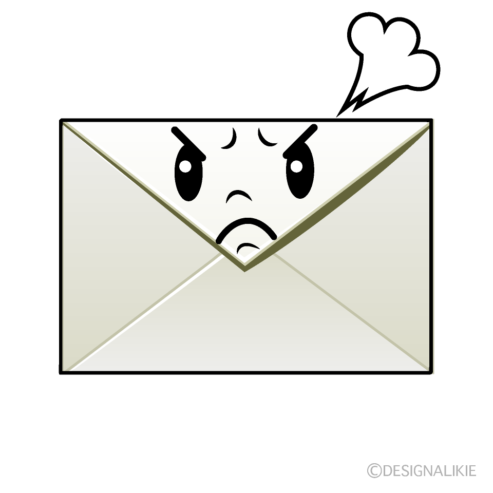 かわいい怒るメールイラスト